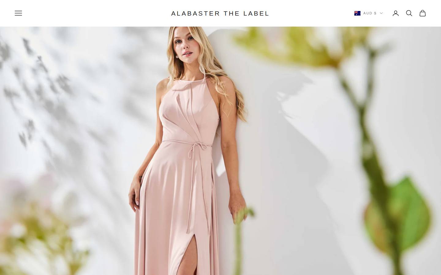 alabasterthelabel.com homepage screenshot