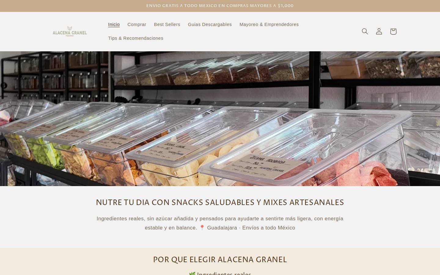 alacenagranel.com homepage screenshot