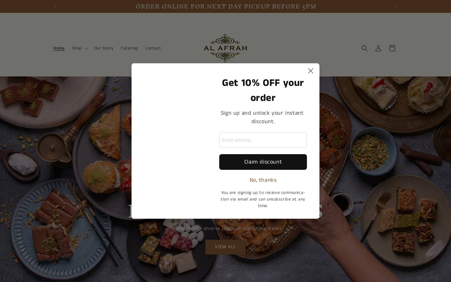 alafrahpastry.com.au homepage screenshot