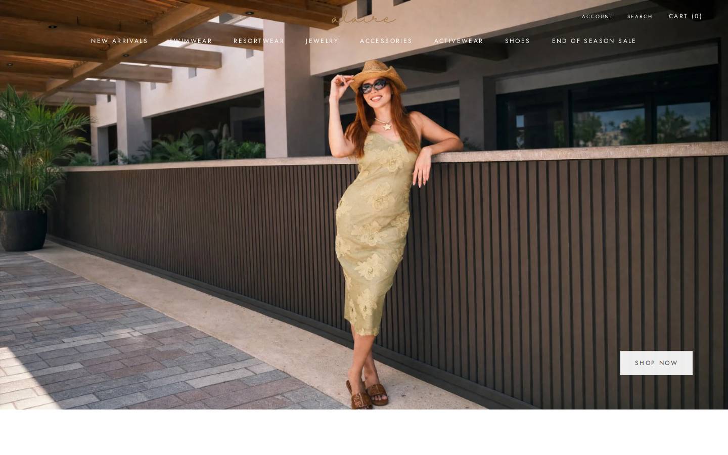 alaireresortwear.com homepage screenshot