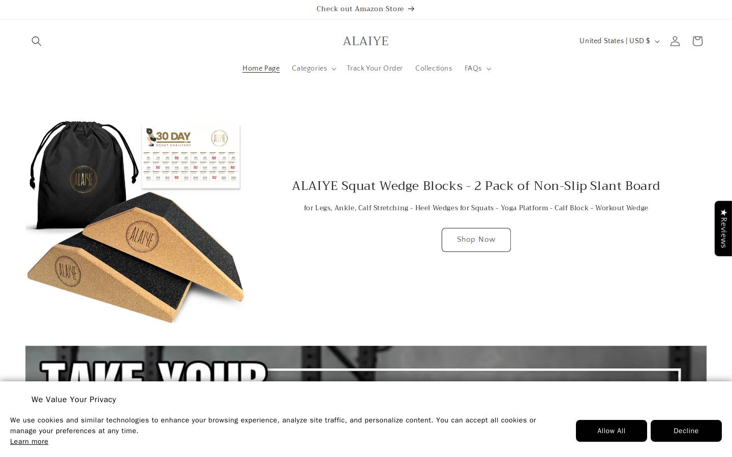alaiyestore.com homepage screenshot