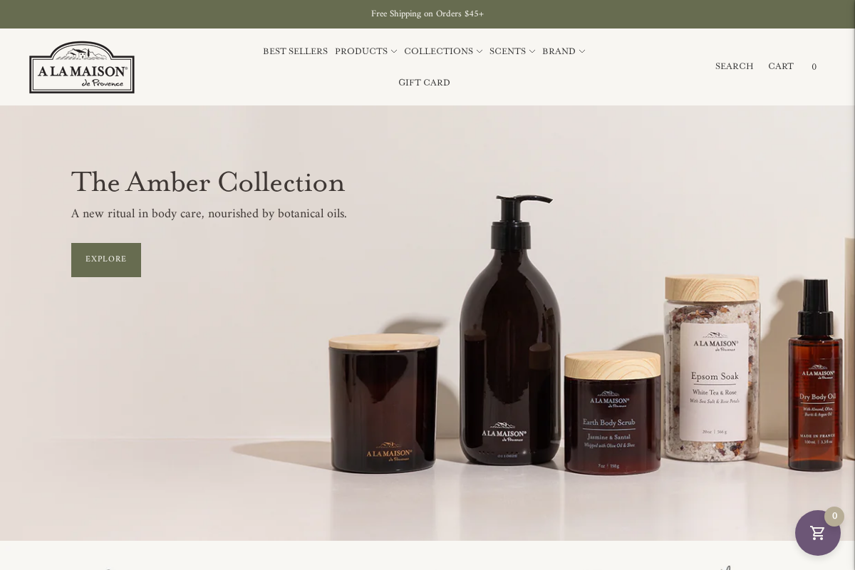 A la Maison de Provence homepage screenshot