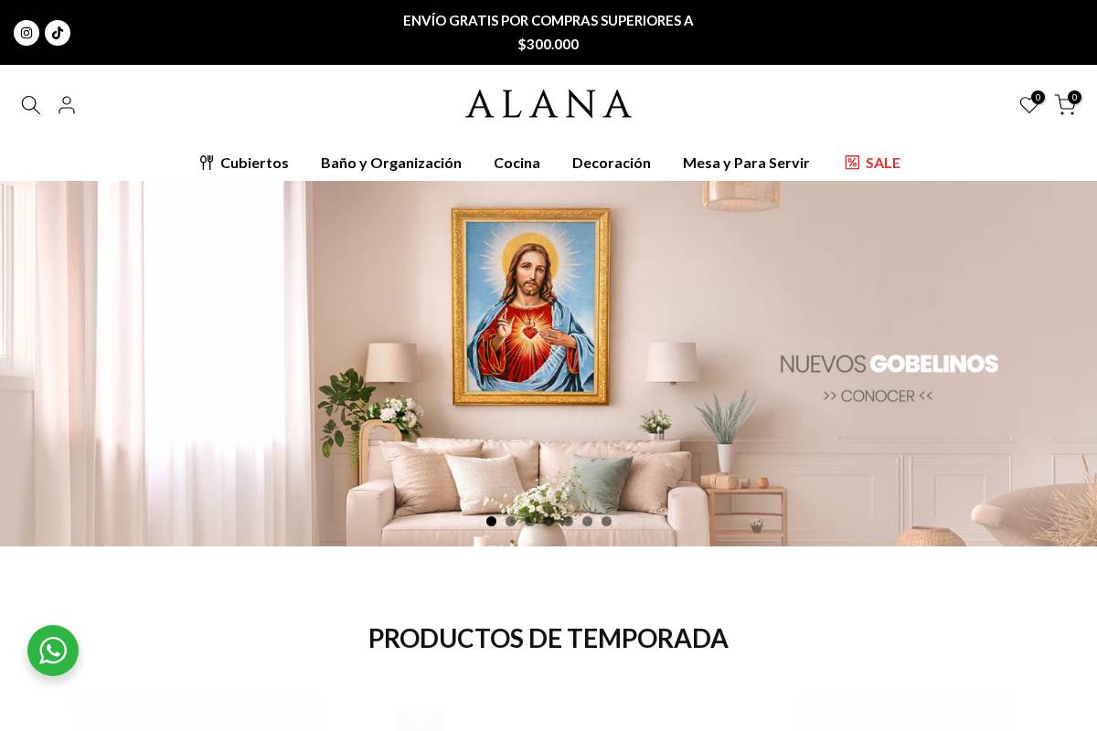 alanahogar.co homepage screenshot