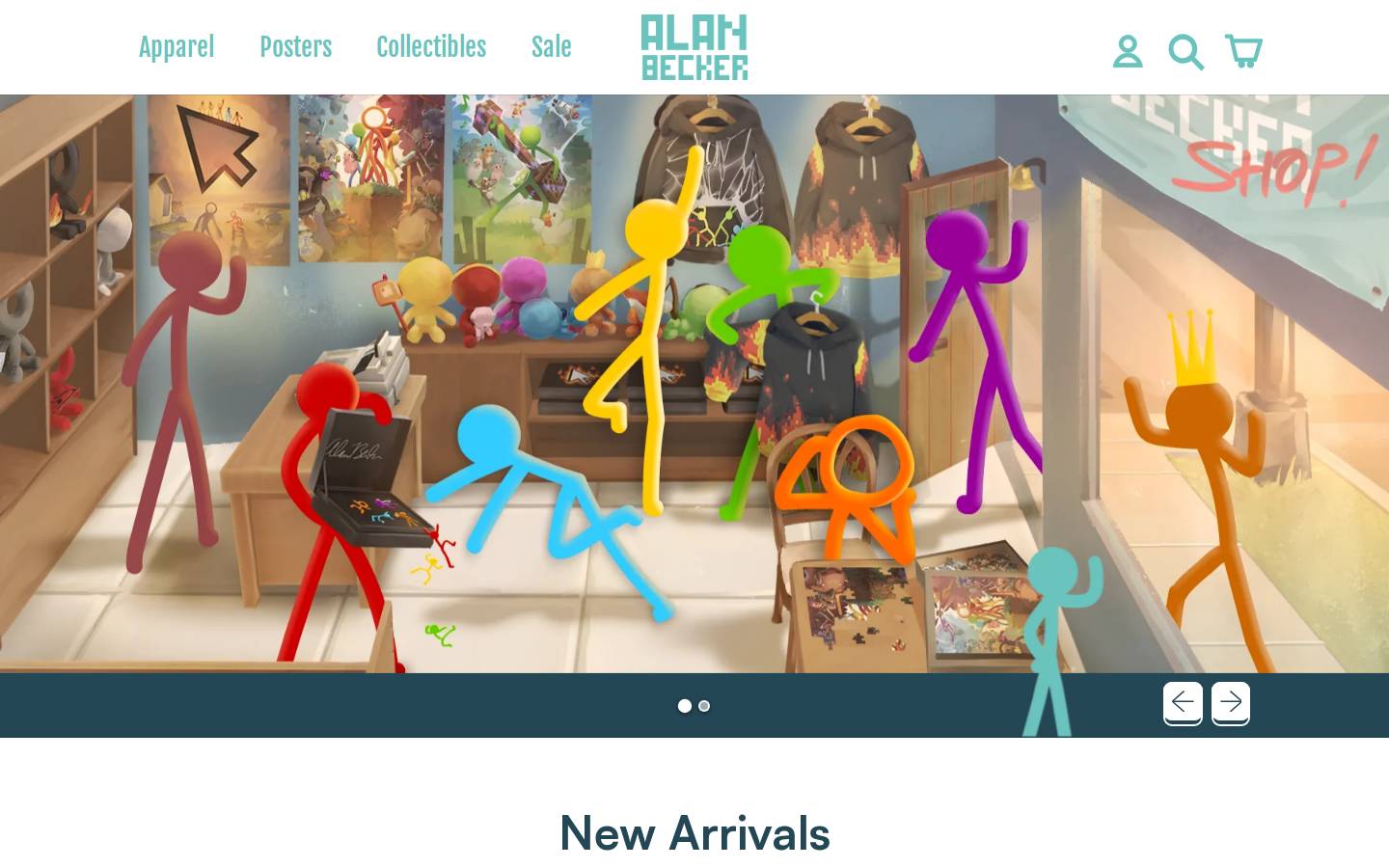 alanbecker.shop homepage screenshot