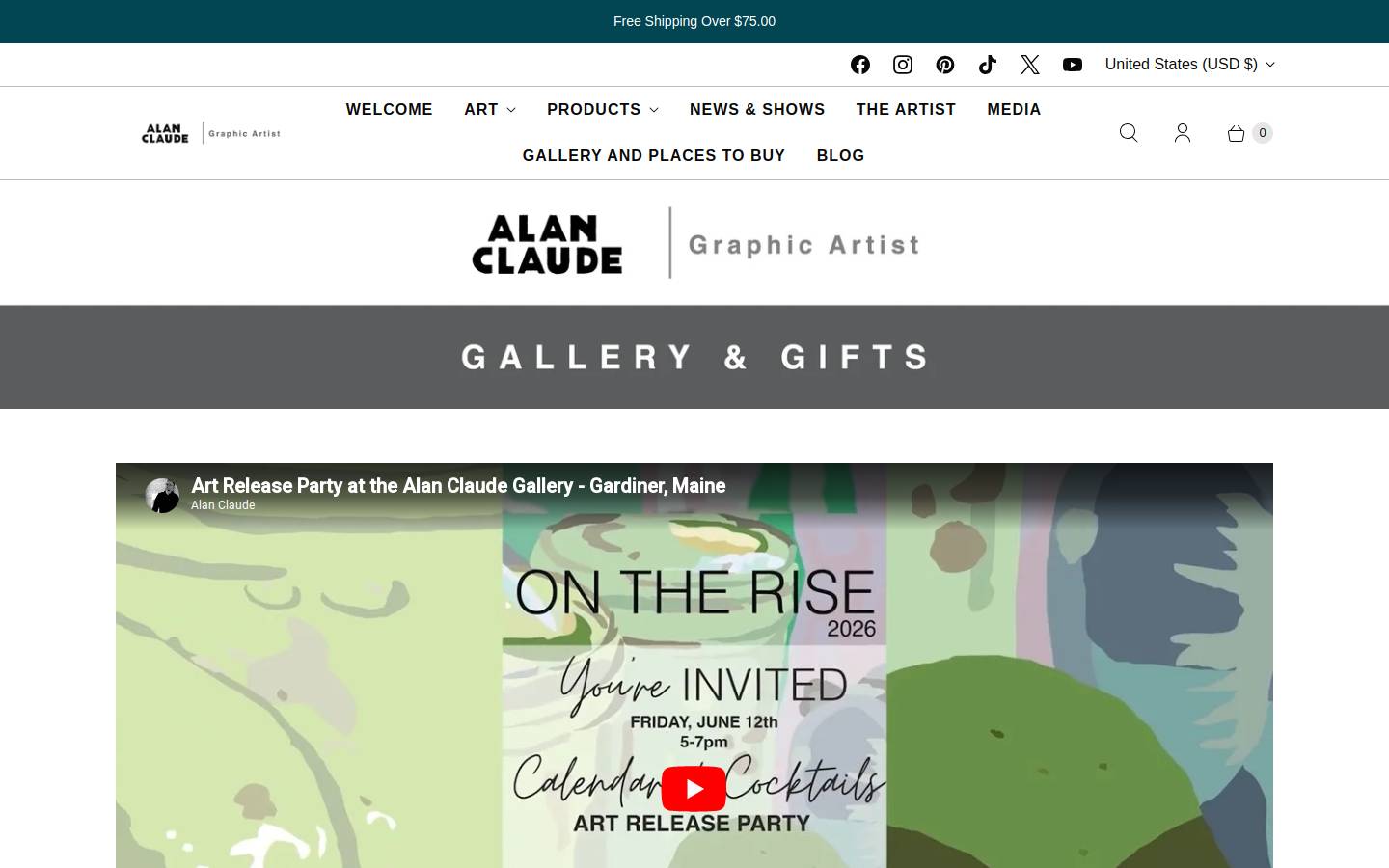 alanclaude.com homepage screenshot