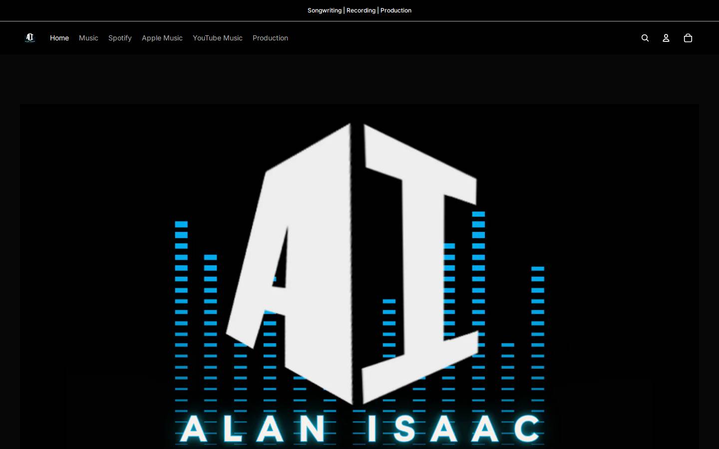 alanisaacmusic.com homepage screenshot