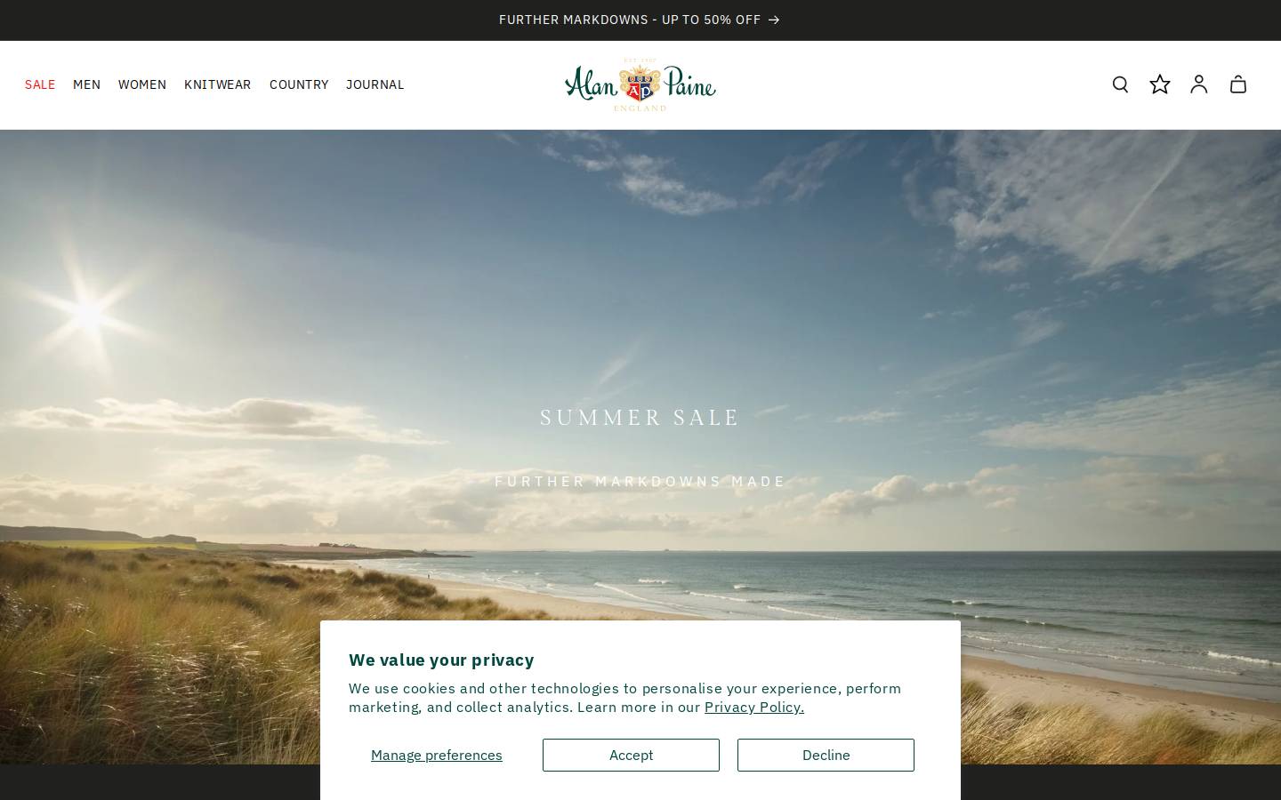 Alan Paine homepage screenshot