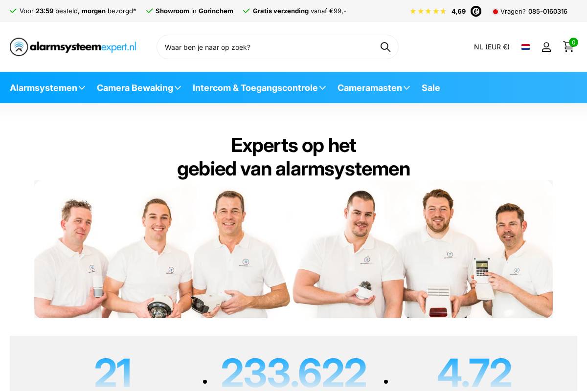 Alarmsysteemexpert.nl homepage screenshot