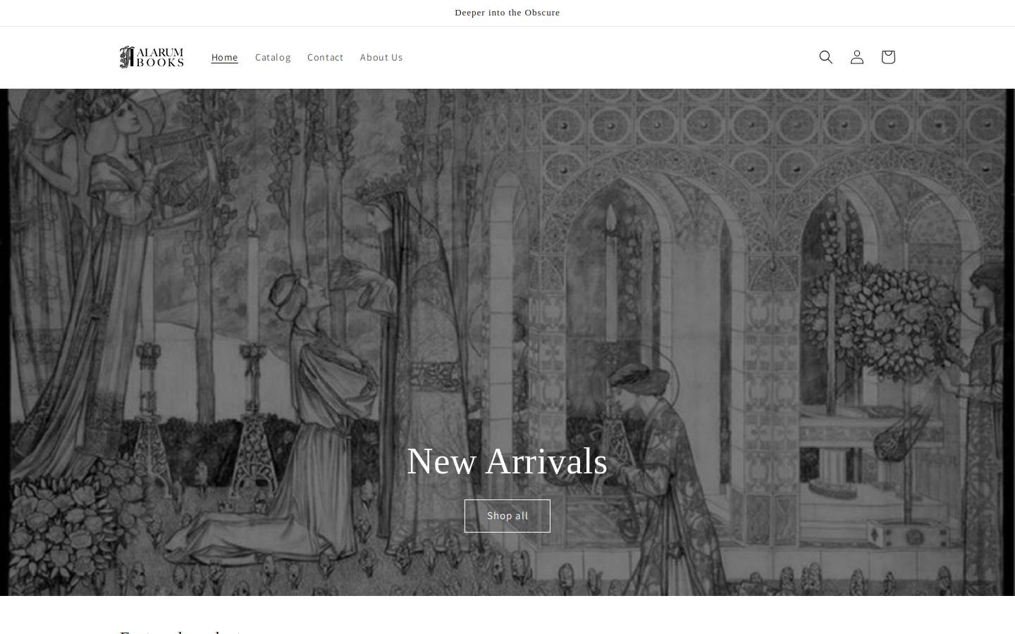 alarumbooks.com homepage screenshot