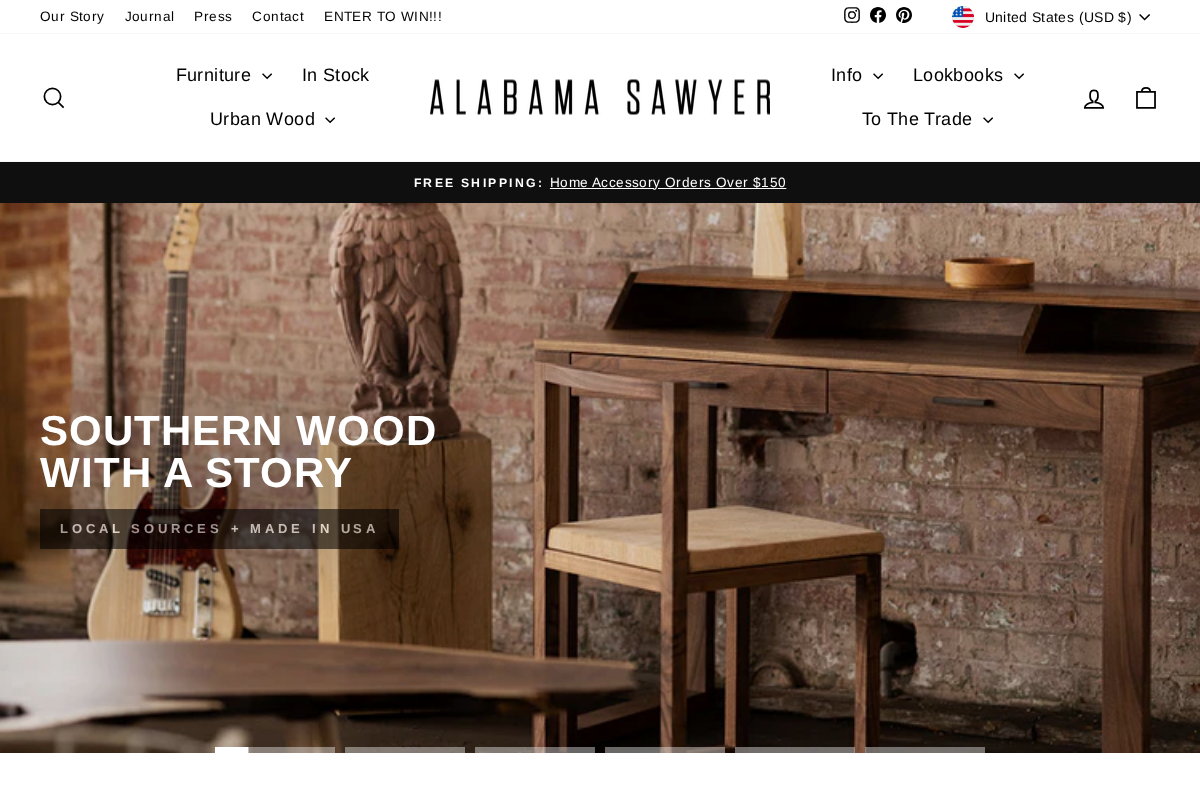 Alabama Sawyer homepage screenshot