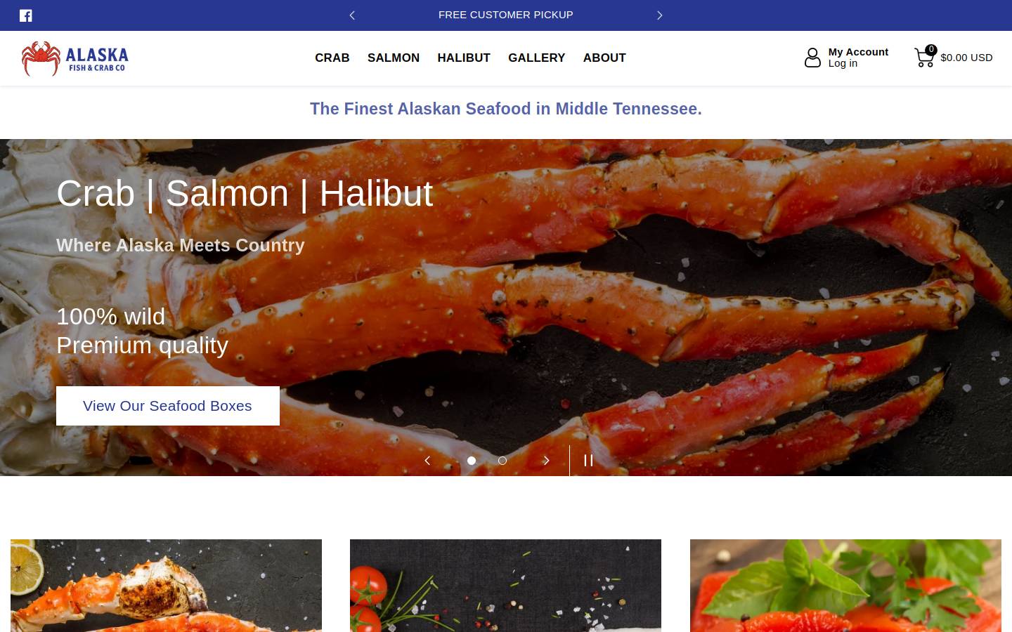 alaskafishcrab.com homepage screenshot