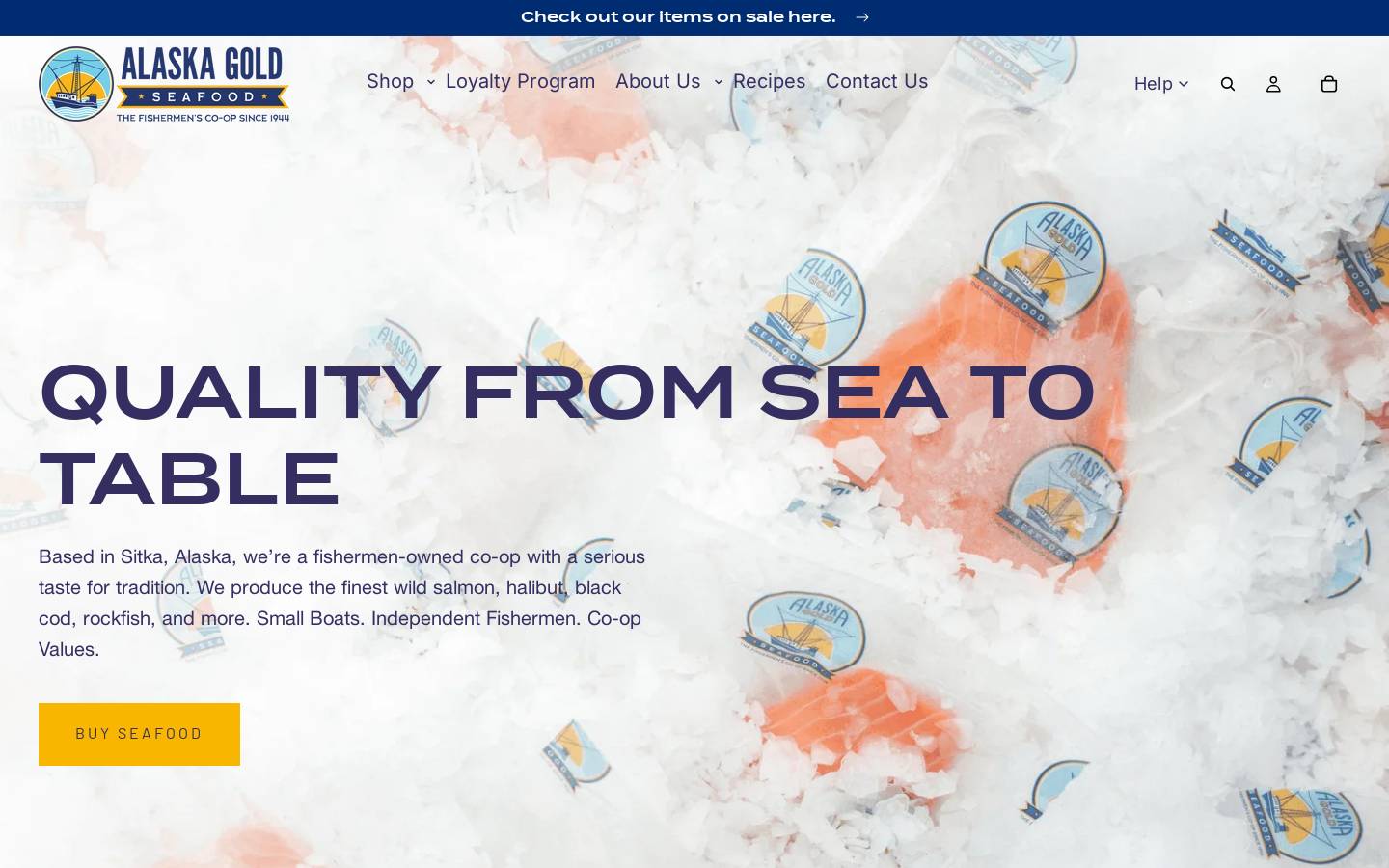 alaskagoldbrand.com homepage screenshot