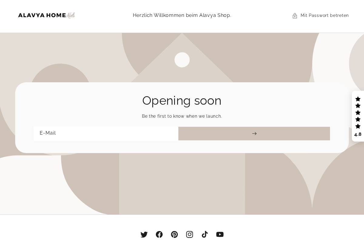 Alavya Shop homepage screenshot