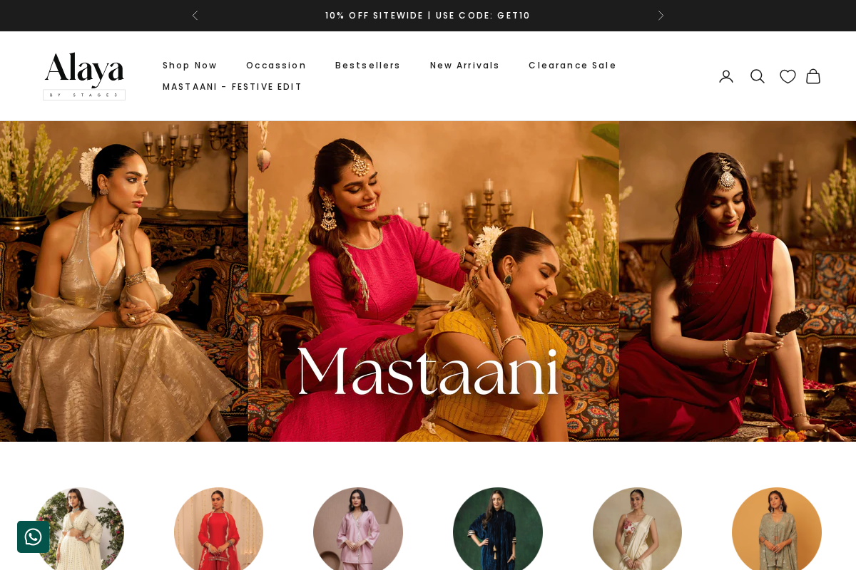 Alaya by Stage3 homepage screenshot