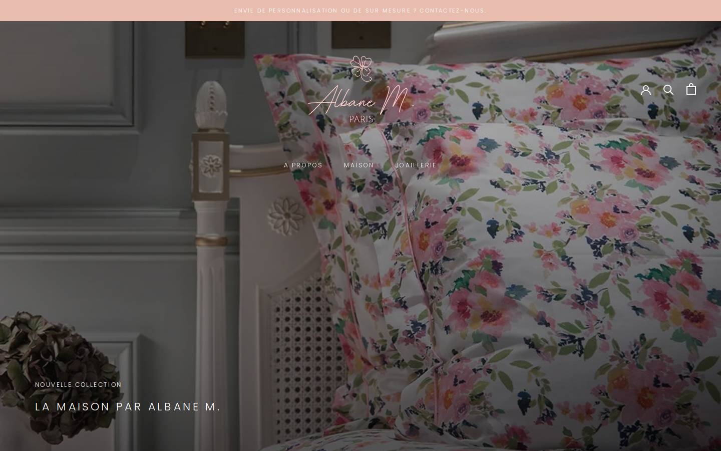 albane-m-home.com homepage screenshot