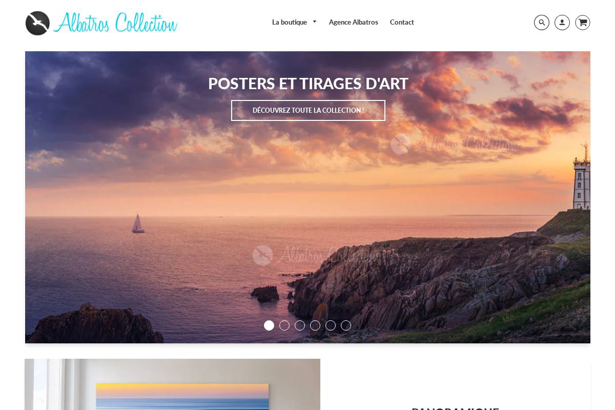 albatroscollection.com homepage screenshot