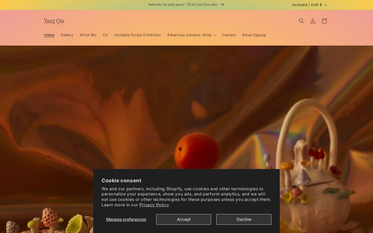 albatrossceramic.com homepage screenshot