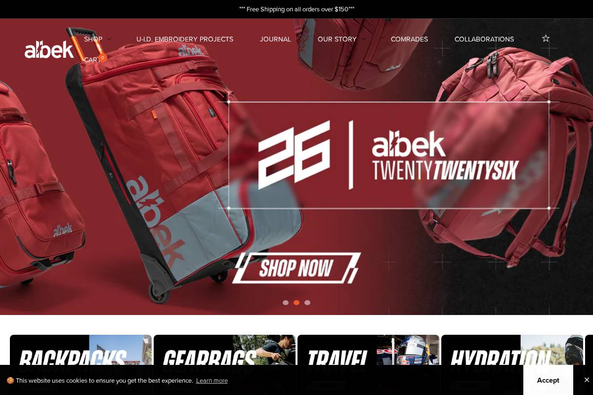 albek.co homepage screenshot