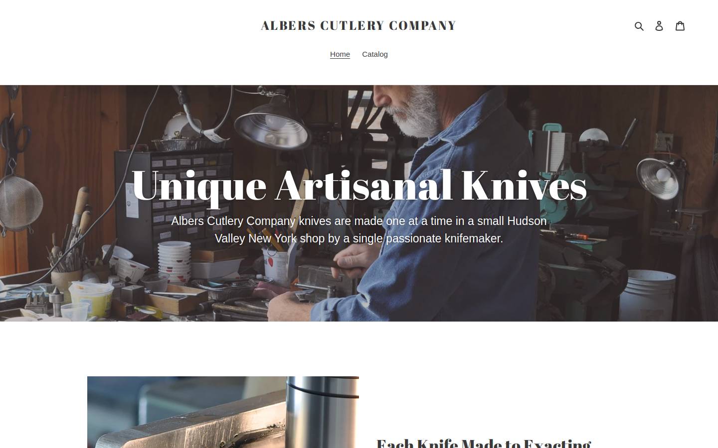 alberscutlery.com homepage screenshot