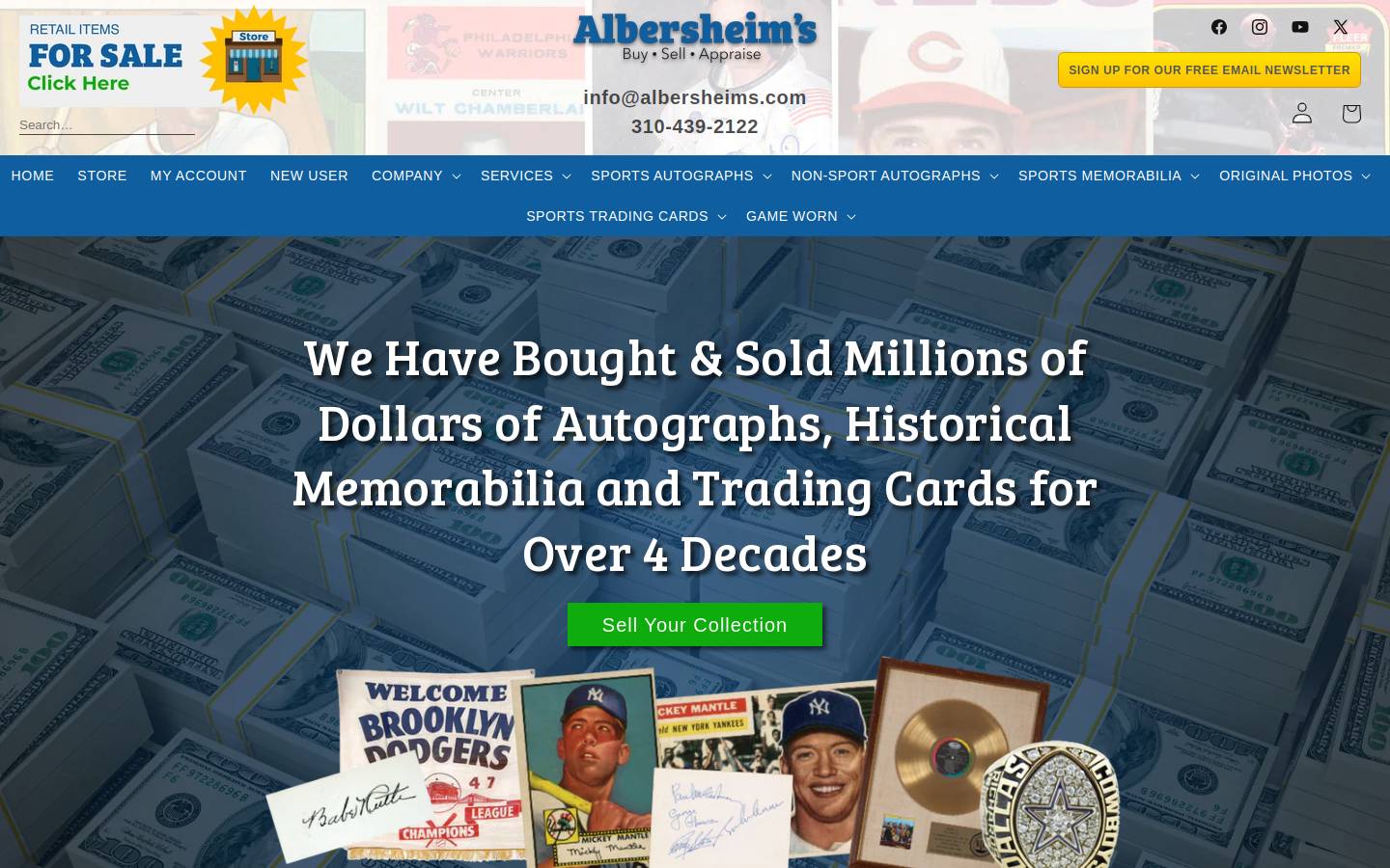 albersheims.com homepage screenshot