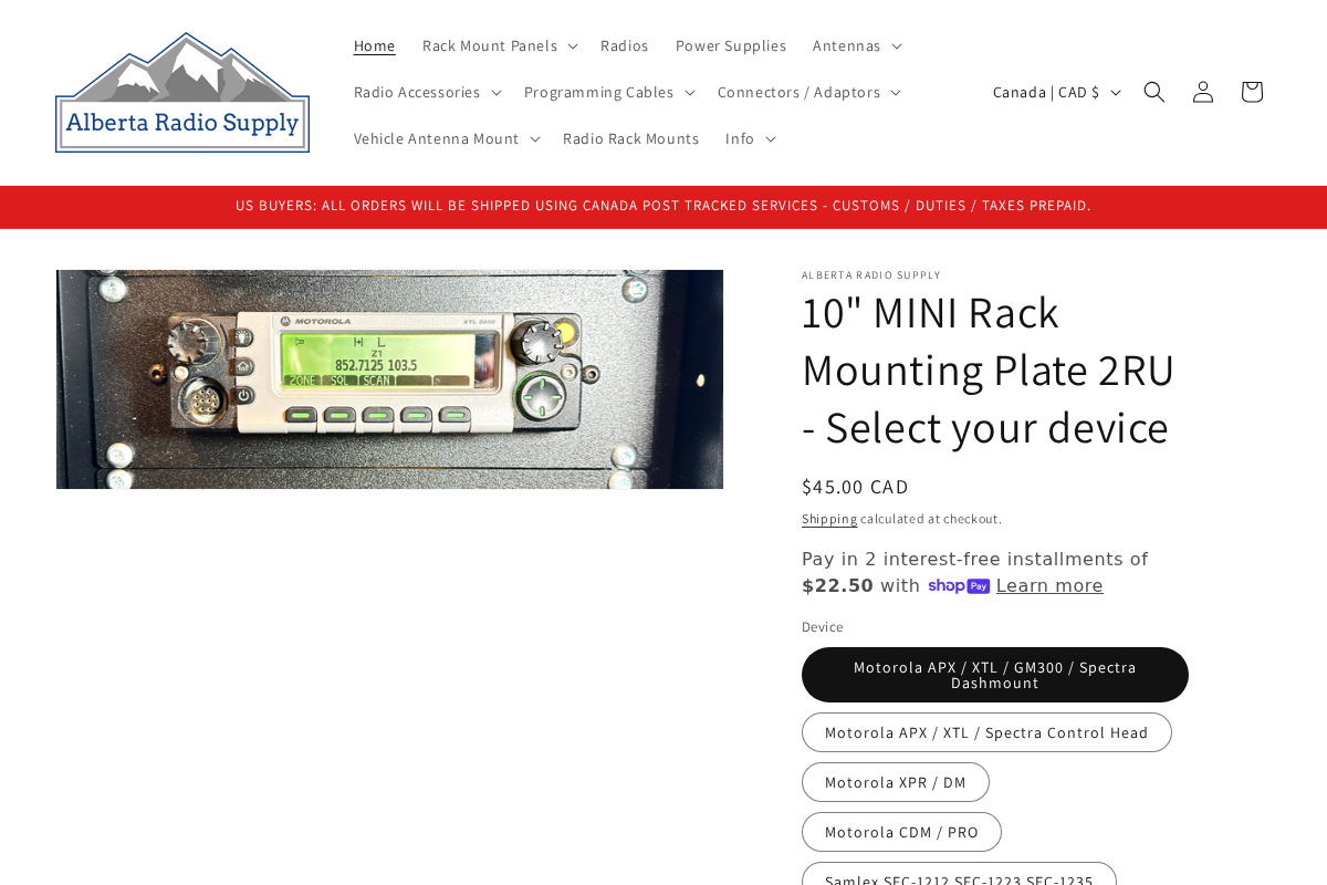albertaradiosupply.com homepage screenshot