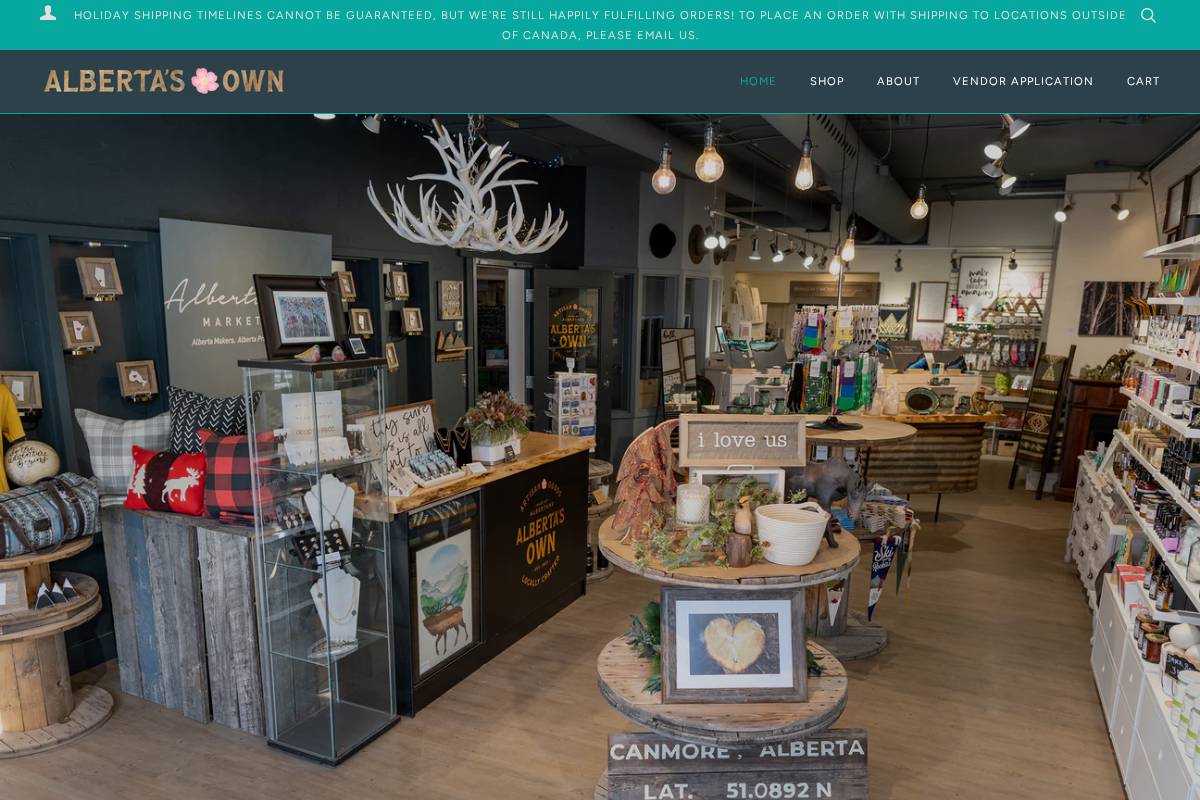 albertasownmarket.com homepage screenshot