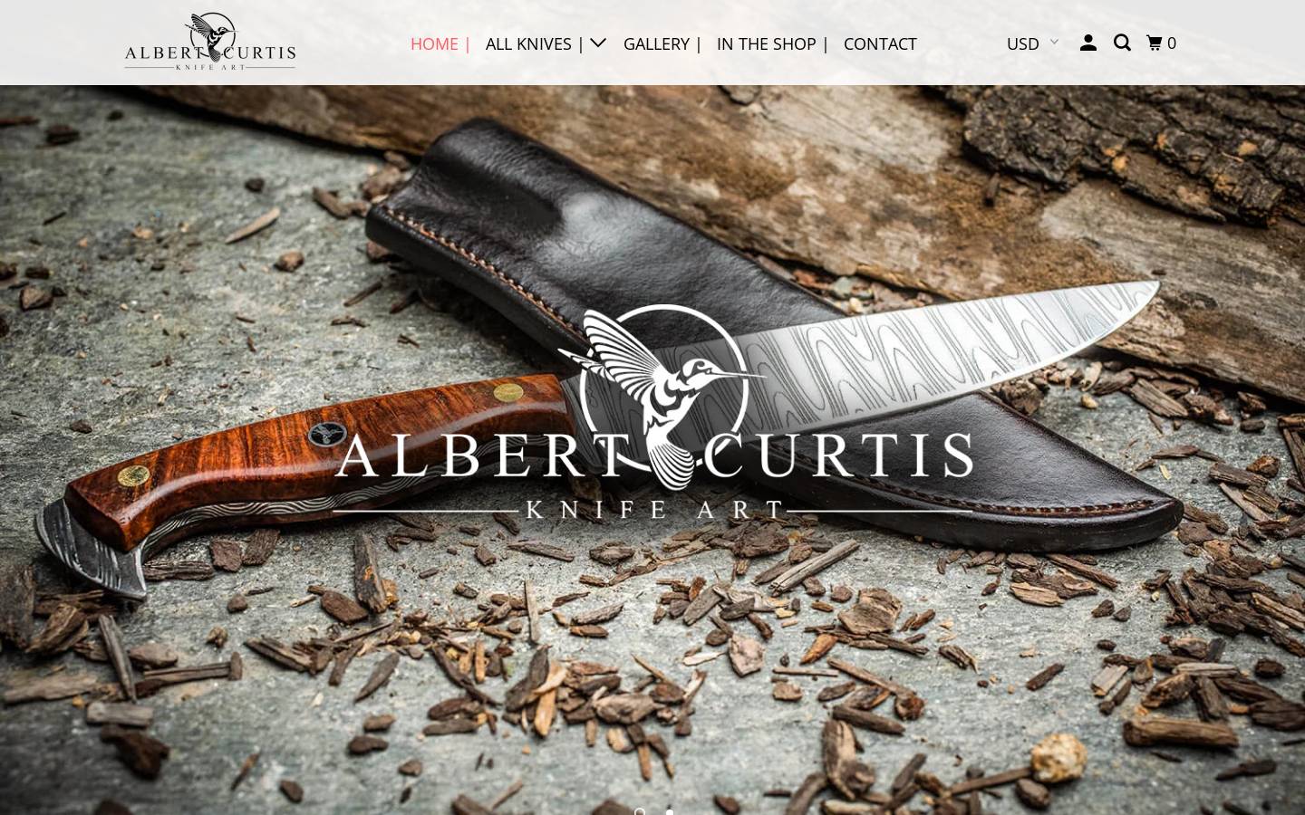 albertcurtis.com homepage screenshot