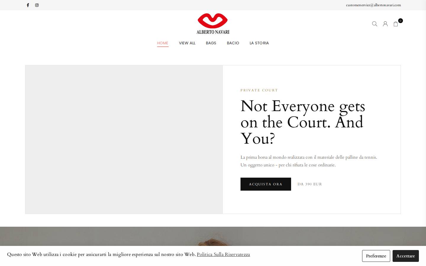 albertonavari.com homepage screenshot