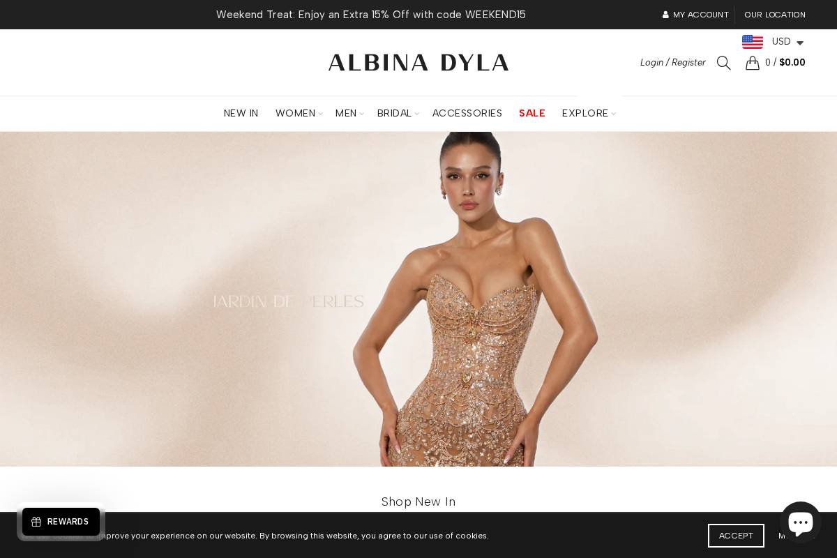 albinadyla.com homepage screenshot