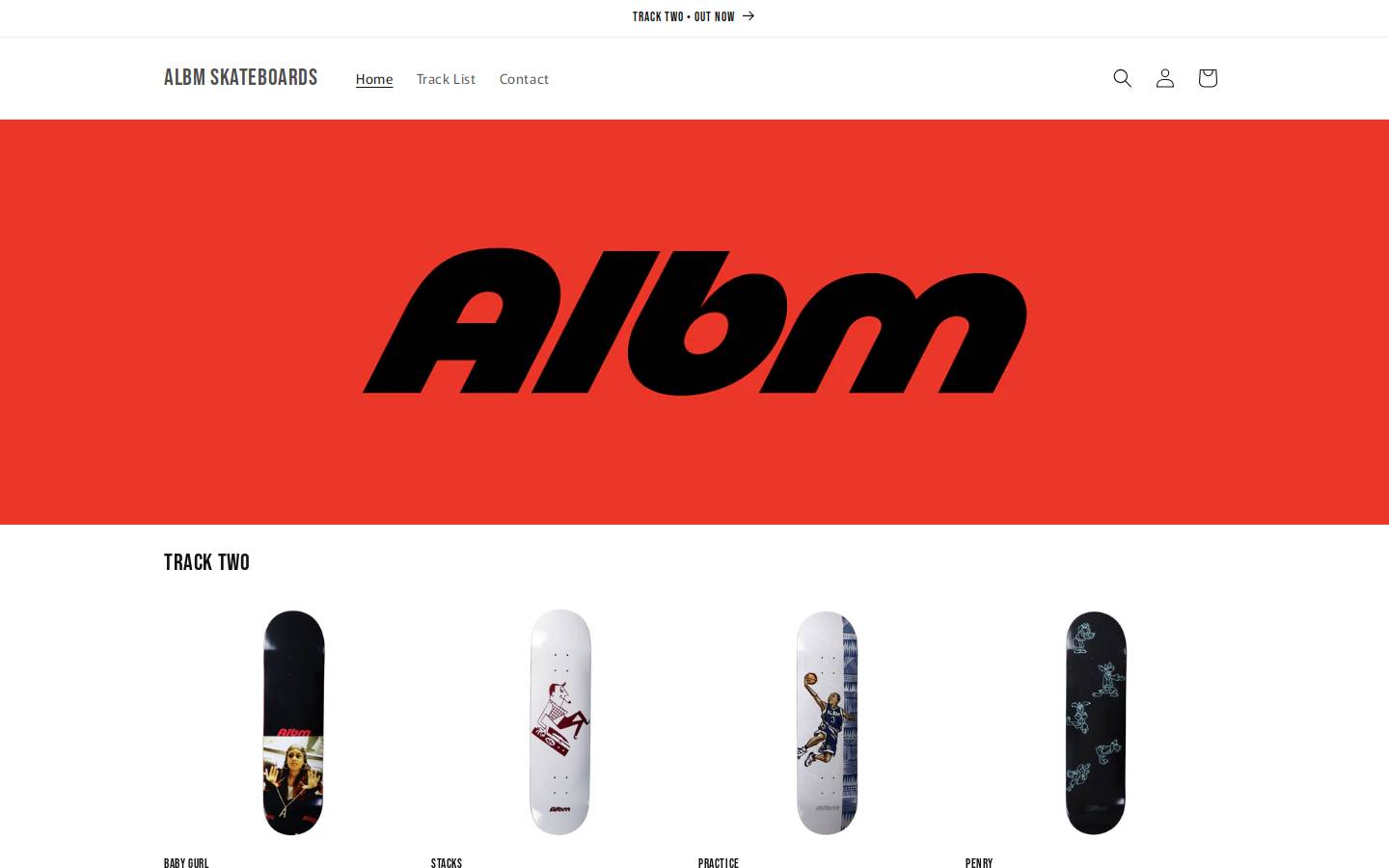 albmskate.store homepage screenshot