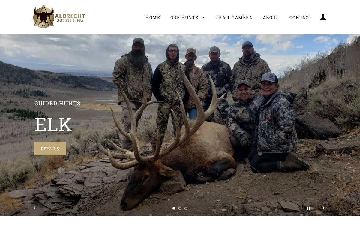 albrechtoutfitting.com homepage screenshot