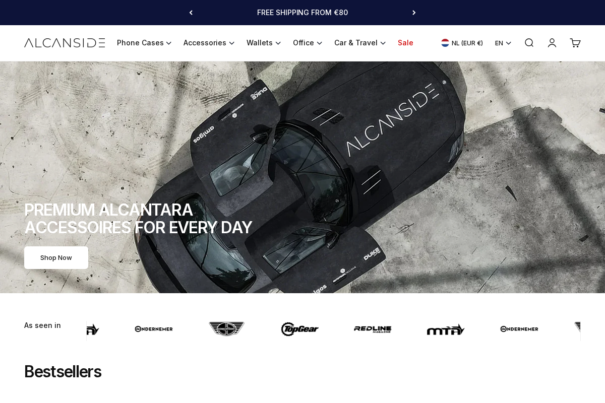 Alcanside homepage screenshot