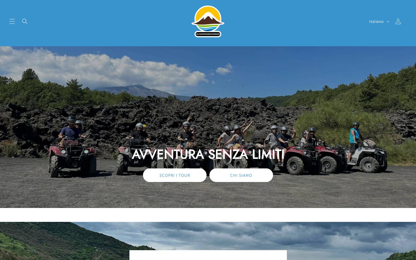 alcantaraescursioni.it homepage screenshot