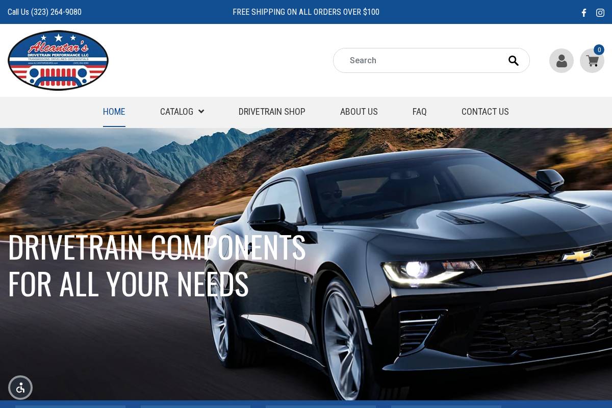 Alcantar Drivetrain Performance LLC homepage screenshot