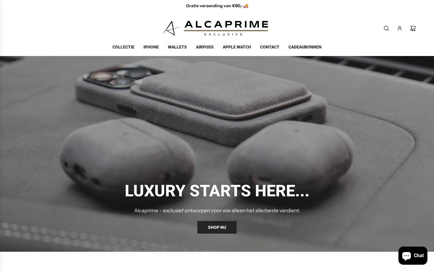 Alcaprime homepage screenshot