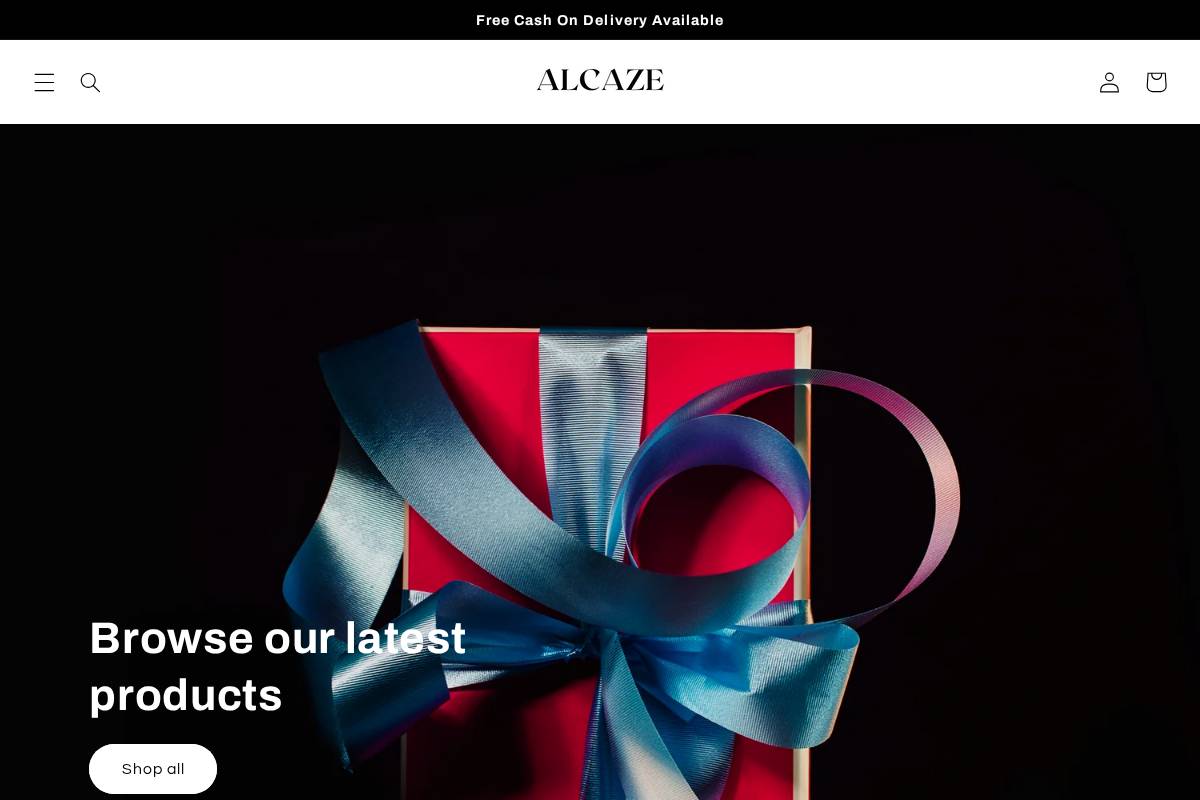 alcaze.in homepage screenshot