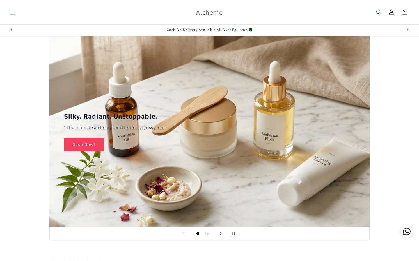 alchemepk.com homepage screenshot