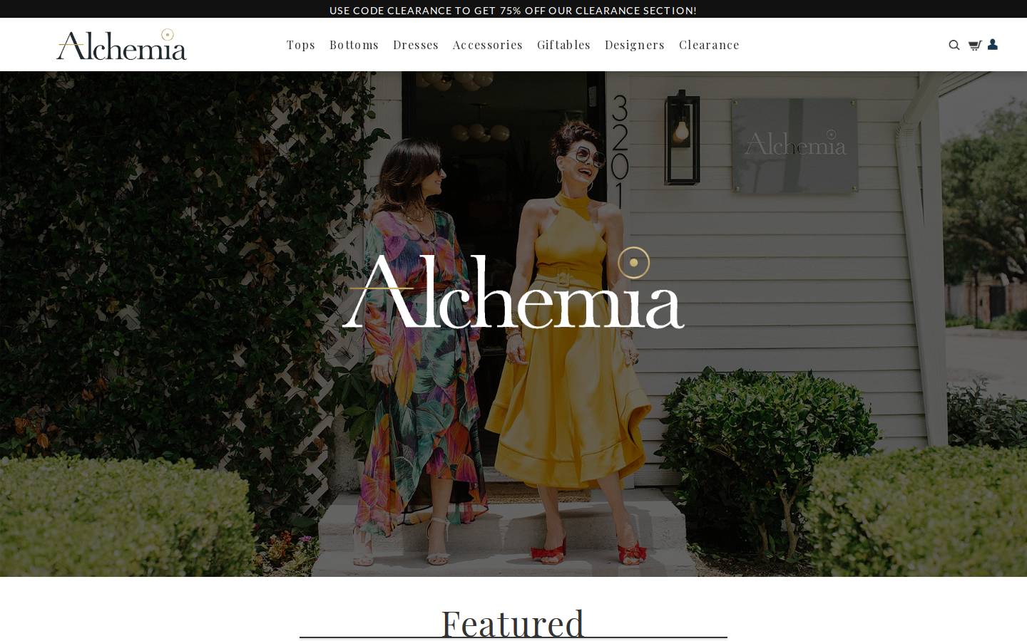 alchemiastyle.com homepage screenshot