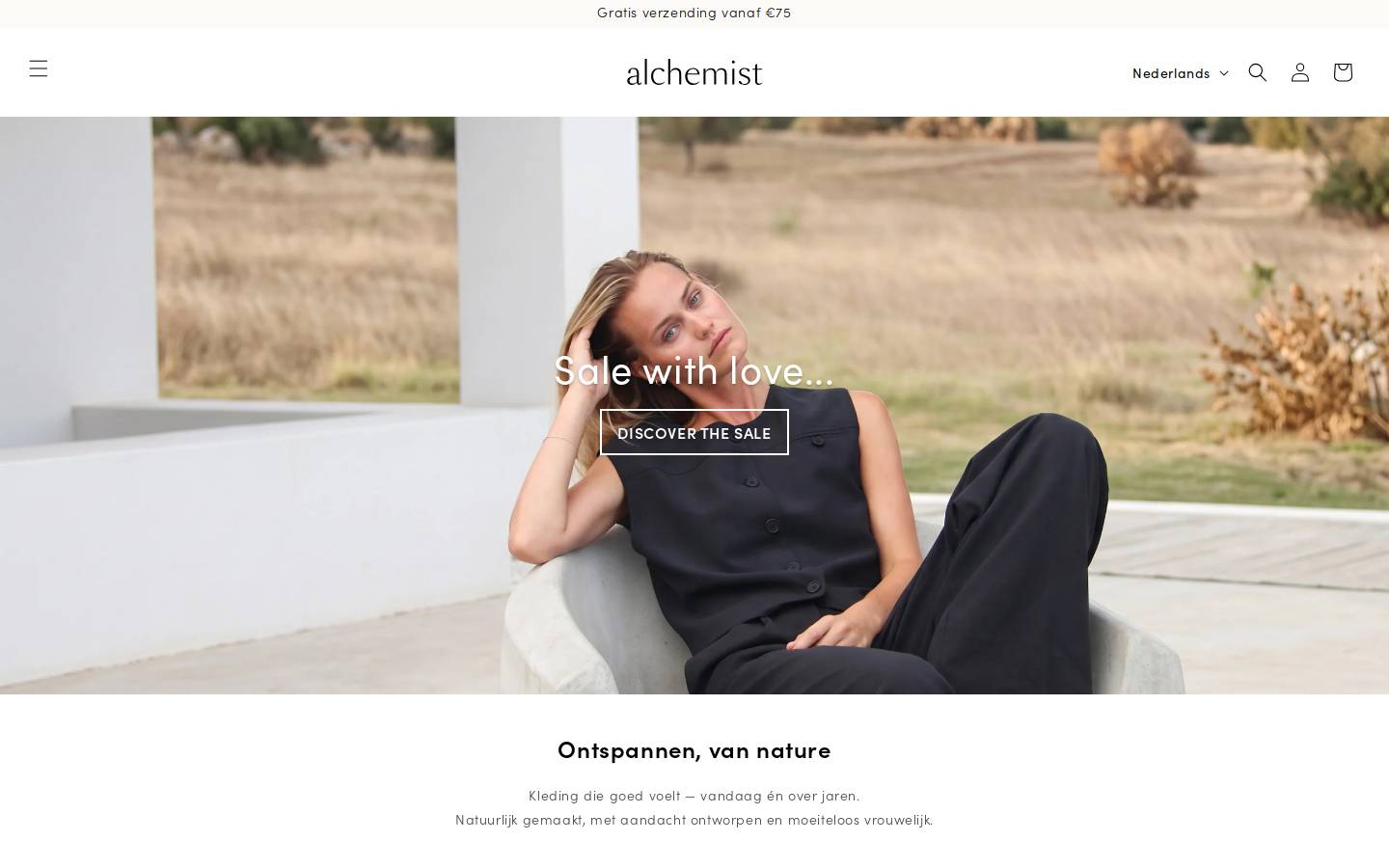 Alchemist Fashion homepage screenshot