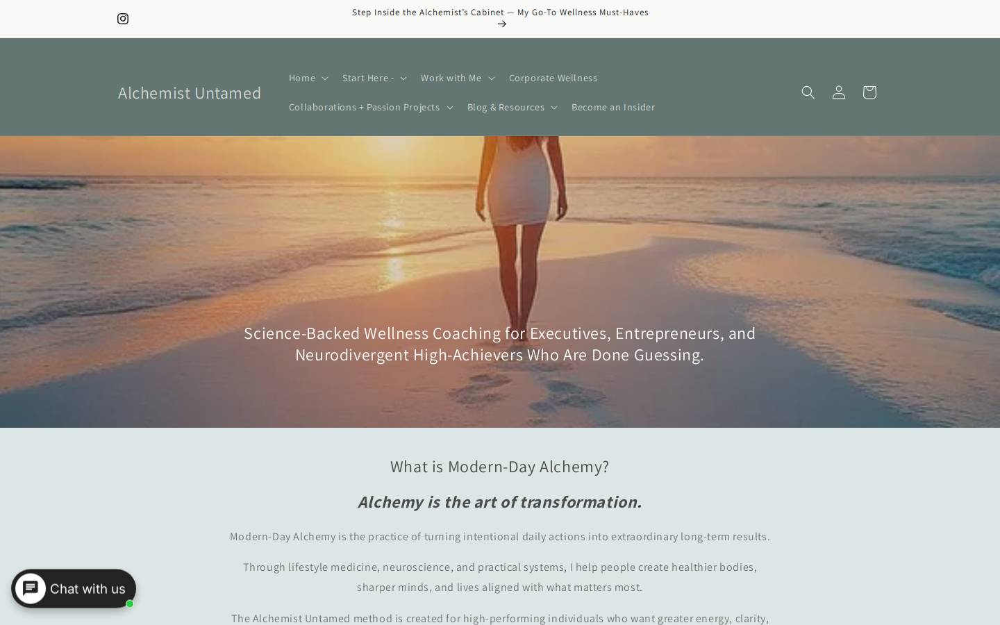 alchemist-untamed.com homepage screenshot