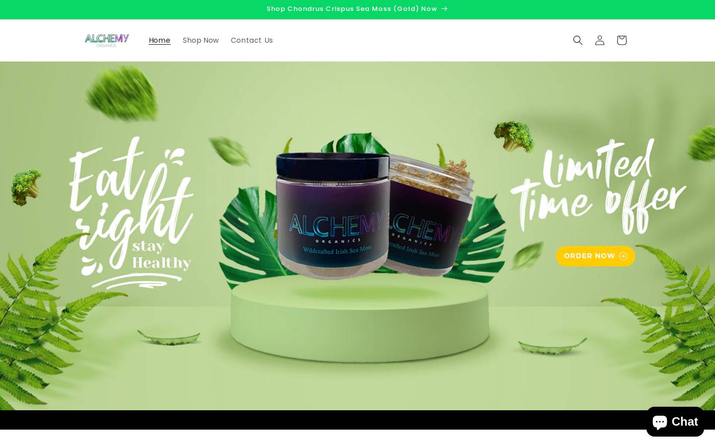 alchemy-organics.com homepage screenshot