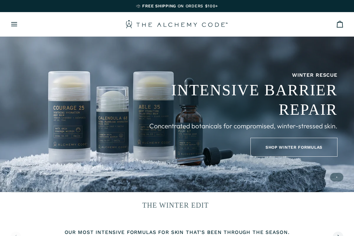 Alchemy Code homepage screenshot