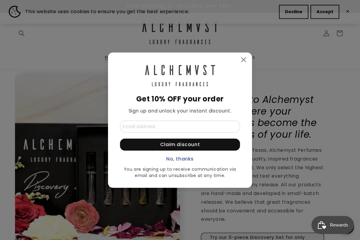 alchemyst.shop homepage screenshot