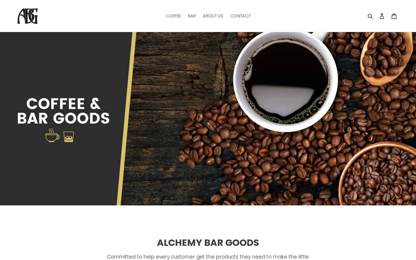 alchemysuperiorgoods.com homepage screenshot