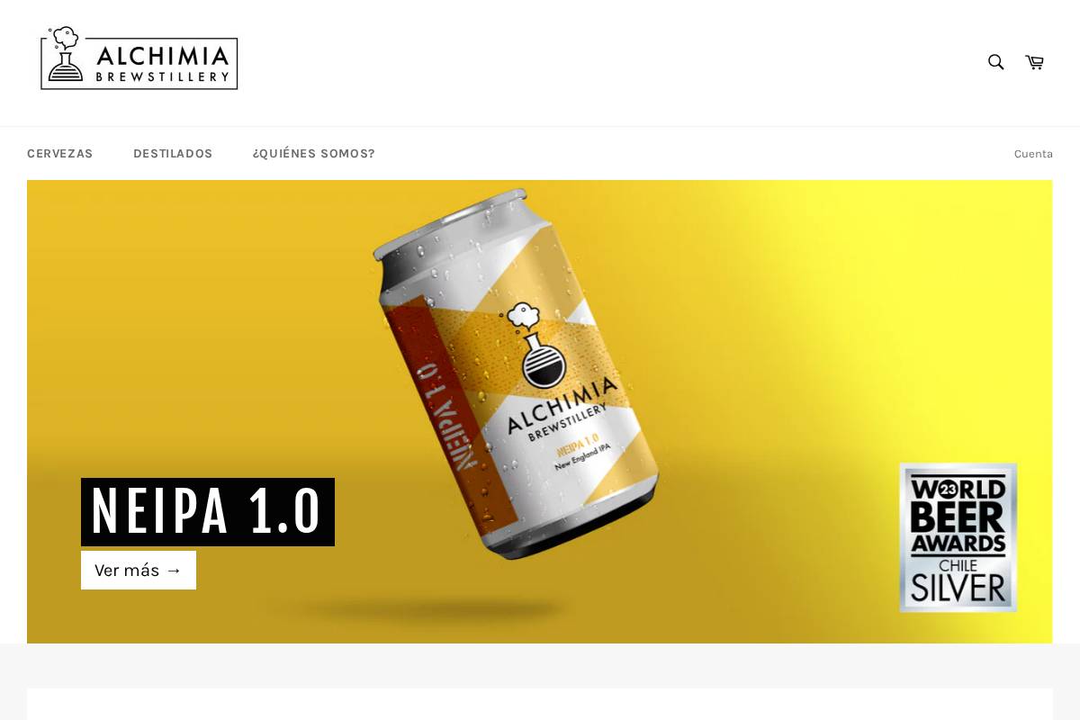 alchimia.cl homepage screenshot
