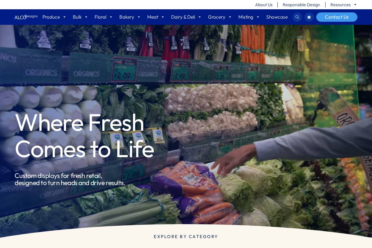Alco Designs homepage screenshot