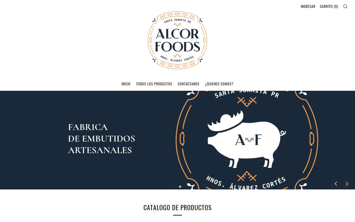 alcorfoodspr.com homepage screenshot