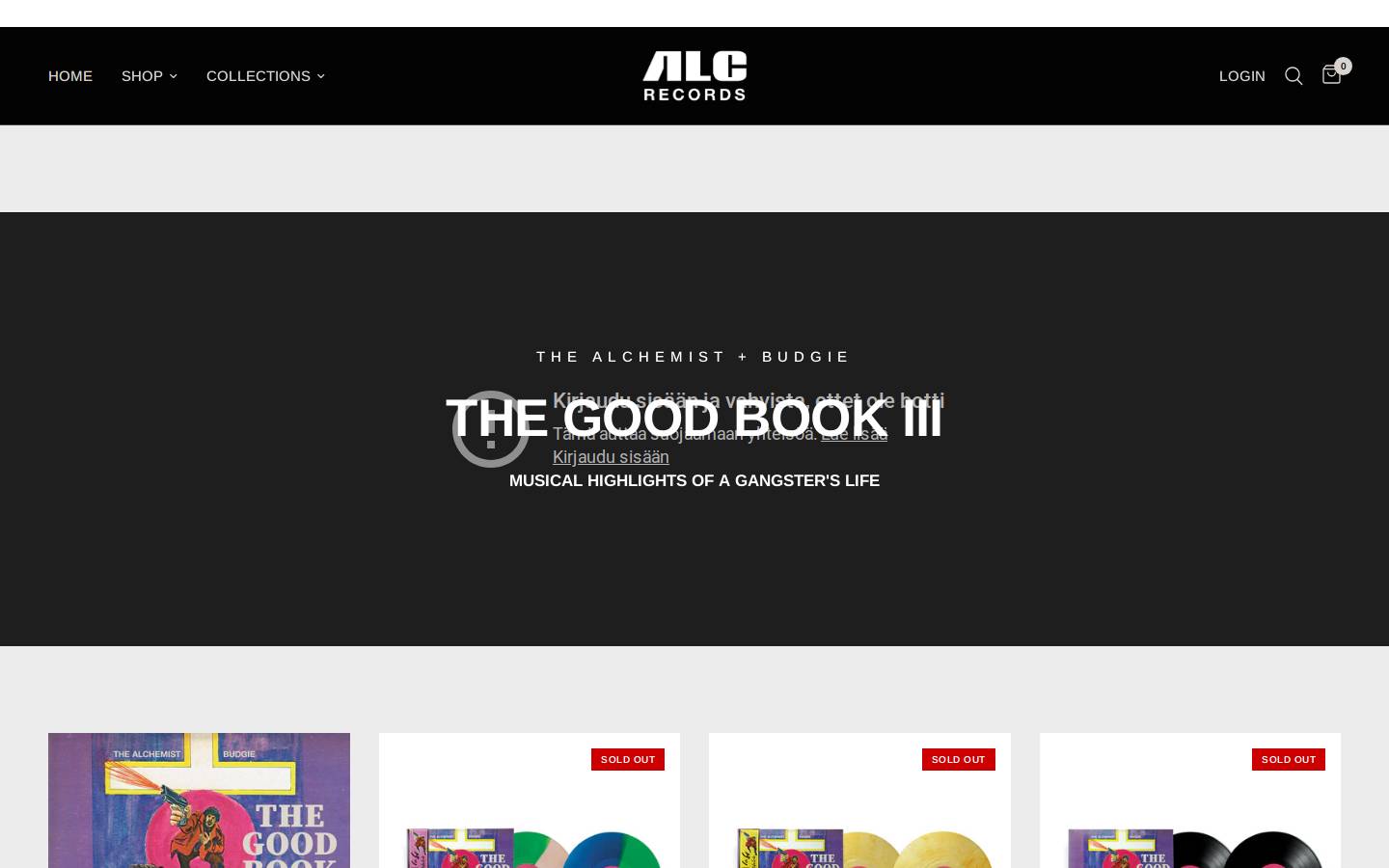 alcrecords.com homepage screenshot