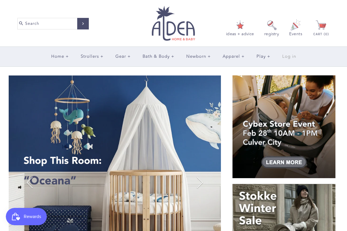Aldea Home homepage screenshot