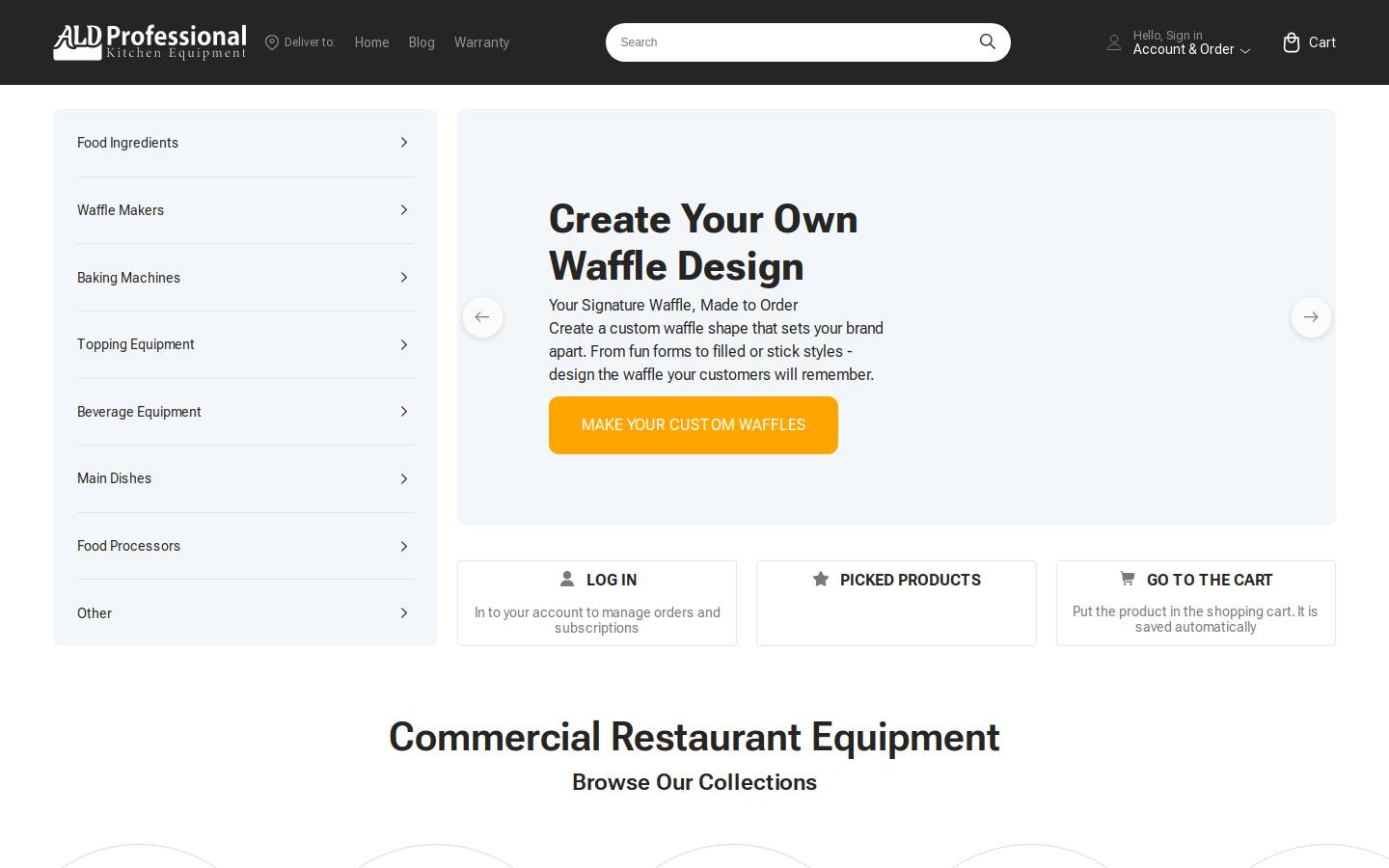 aldkitchen.com homepage screenshot
